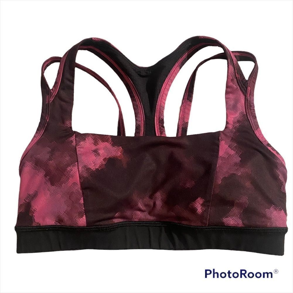 Lululemon Splendour Bra Blooming Pixie Raspberry Black / Black